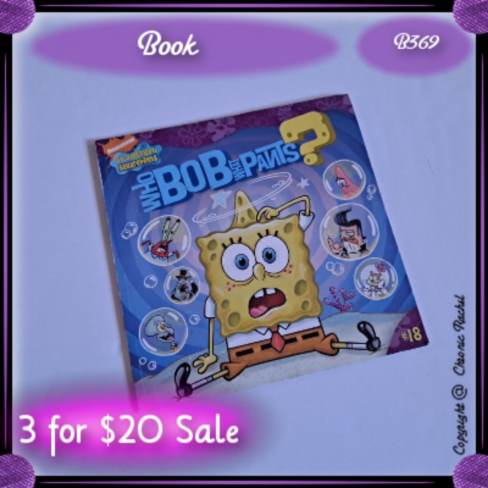 Spongebob Squarepants Who Bob What Pants? Book (2008)